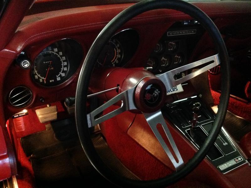 73 Oxblood interior