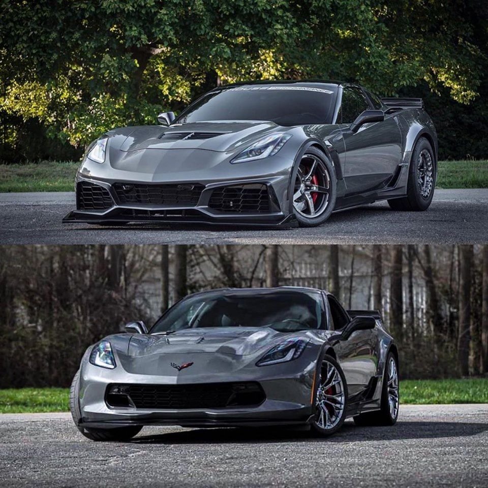 Extreme Online Store Corvette C7 ZR1 Conversion Front Bumper Full