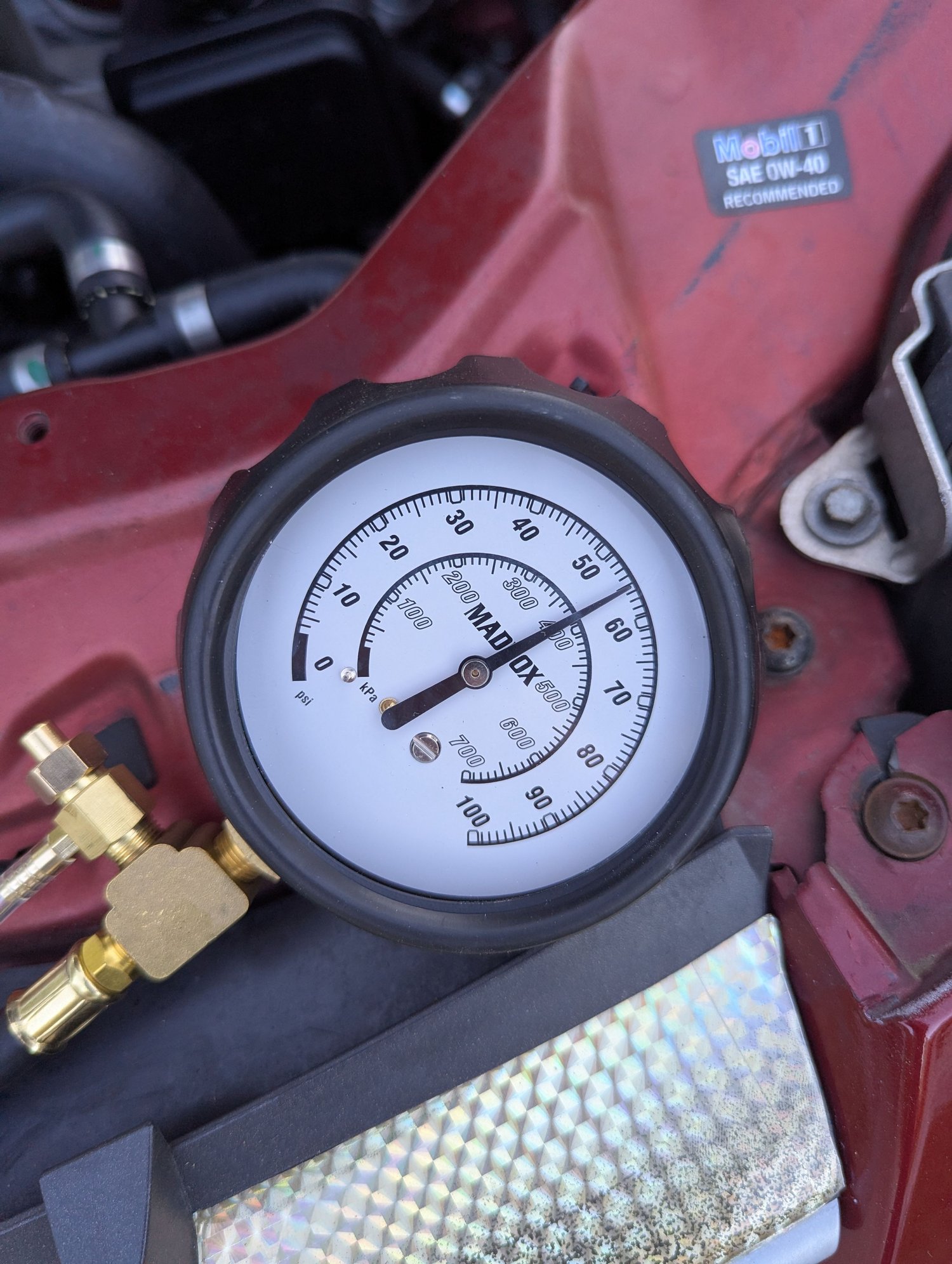 Fuel Pressure after turning off 55 PSI