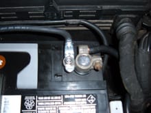Ran cable along slot between batt and electronics box.