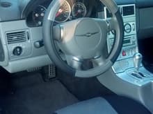 Interior, seat cover and steering wheel cover.