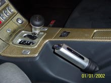startech shifter knob, carbon fiber console and; e-brake handle