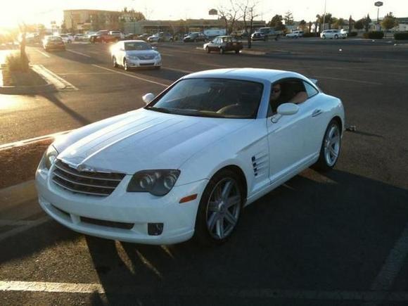 At walmart one day... what you can't see in the photo is the mustang (not mine) that drove by and gave me the bird right before the photo was taken... People in Cruces do now know what to think of Marlene (even if I do nothing to provoke their &quot;actions&quot;)