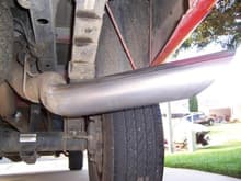 My exhaust tailpipe, i  scrubbed and scrubbed and polished and polished lol and waaalah its shiny!!!!!