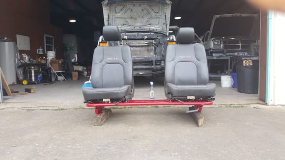 Nissan Xterra buckets with sliders on 91.5 bench seat