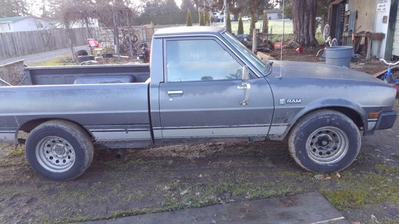 The donor: 1985 Dodge ram 50 with Mitsubishi 4d55t engine