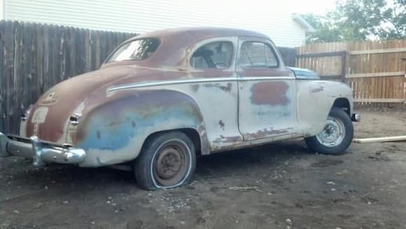 The Gasser project. 1948 Plymouth. Will be all Mopar parts. 383 w/tunnel ram and a 4 spd.