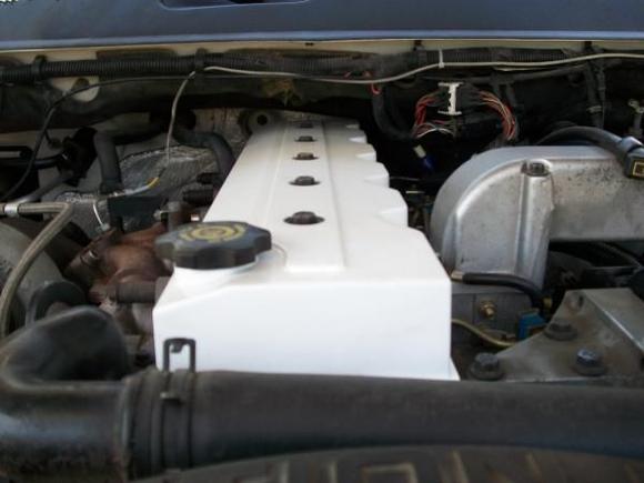 Shaved and powder coated valve cover