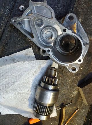 Starter nose removed, cleaned casing