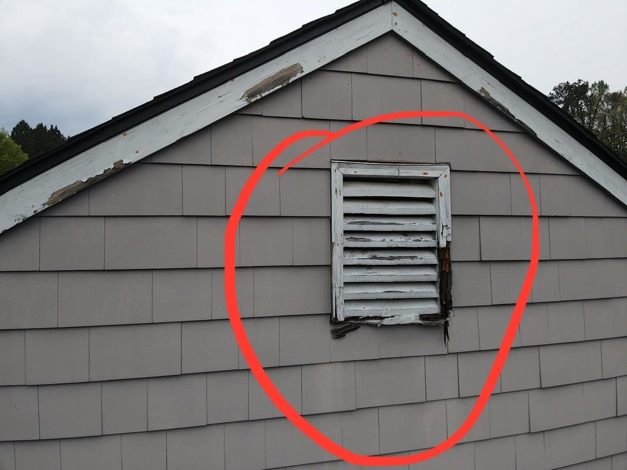 Attic gable vent sealing Community