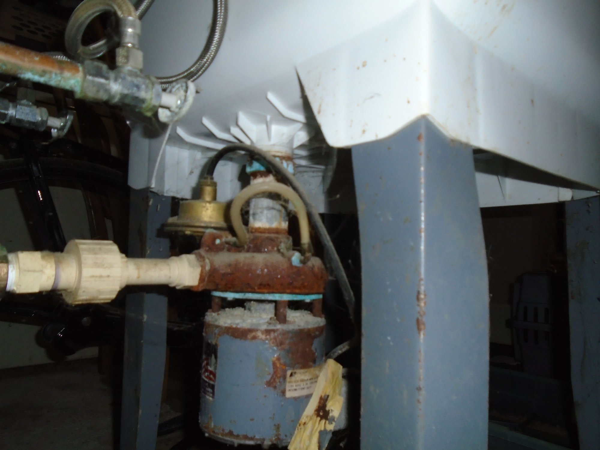 Utility sink pump runs but not pumping water