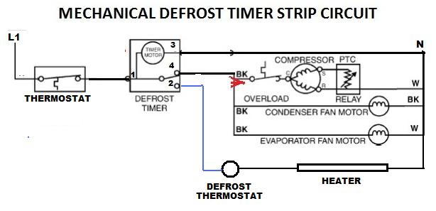 Older Frigidaire Defrost Timer, Fridge Defrost Timer Wiring Diagram