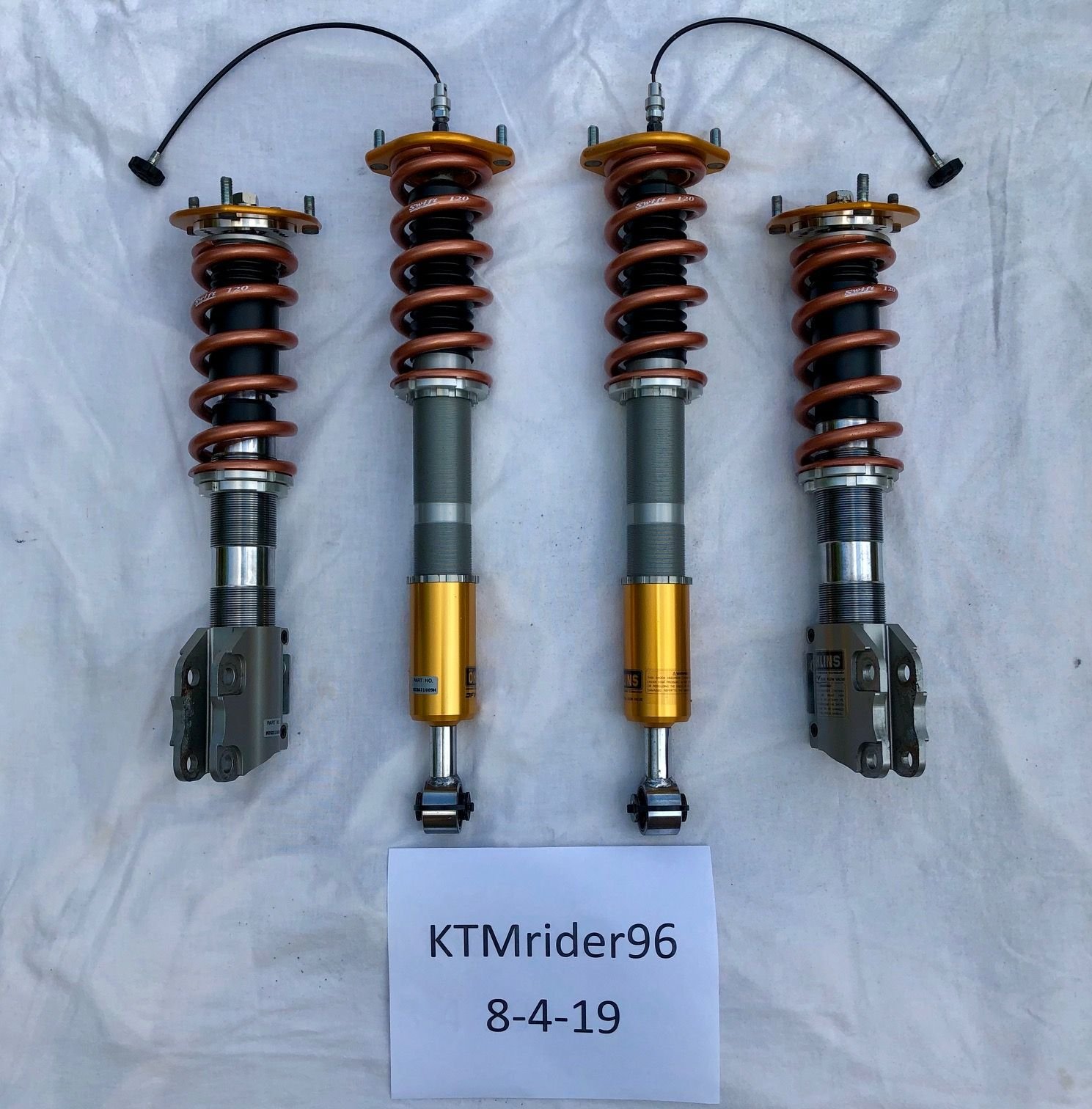 Steering/Suspension - F/S: EVO X Ohlins Road and Track Coilovers with Swift Springs - Used - 2008 to 2015 Mitsubishi Lancer Evolution - Pittsburgh, PA 15136, United States