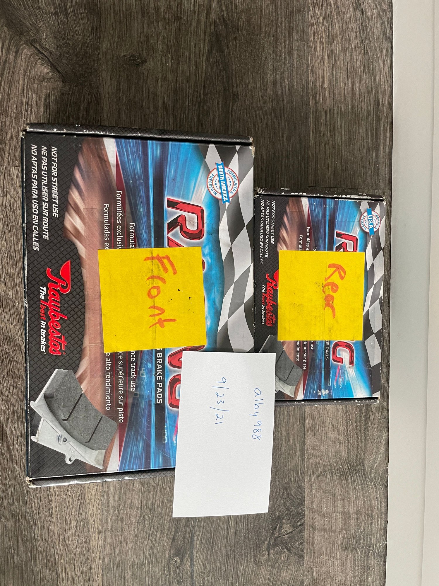 Brakes - Raybestos ST43 Front and Rear Brake Pad Set - Used for 1 Track Day - Used - 0  All Models - East Rutherford, NJ 07071, United States