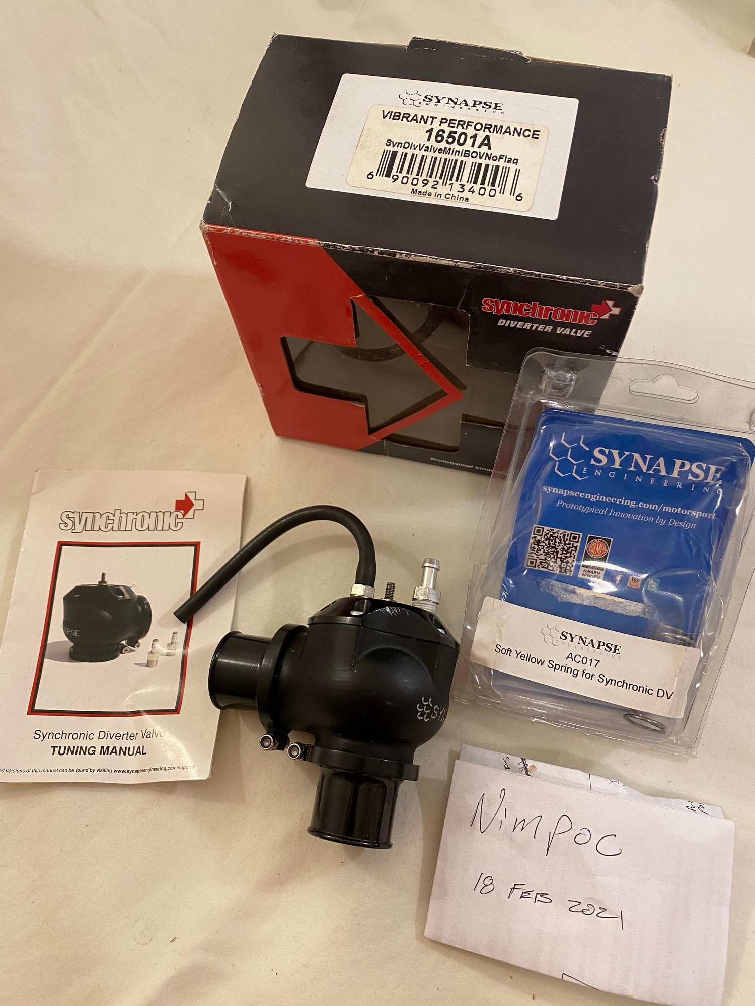 Engine - Intake/Fuel - Synapse DV for Evo 8 9 with standard and soft spring. - Used - 2003 to 2006 Mitsubishi Lancer Evolution - Victor, ID 83455, United States
