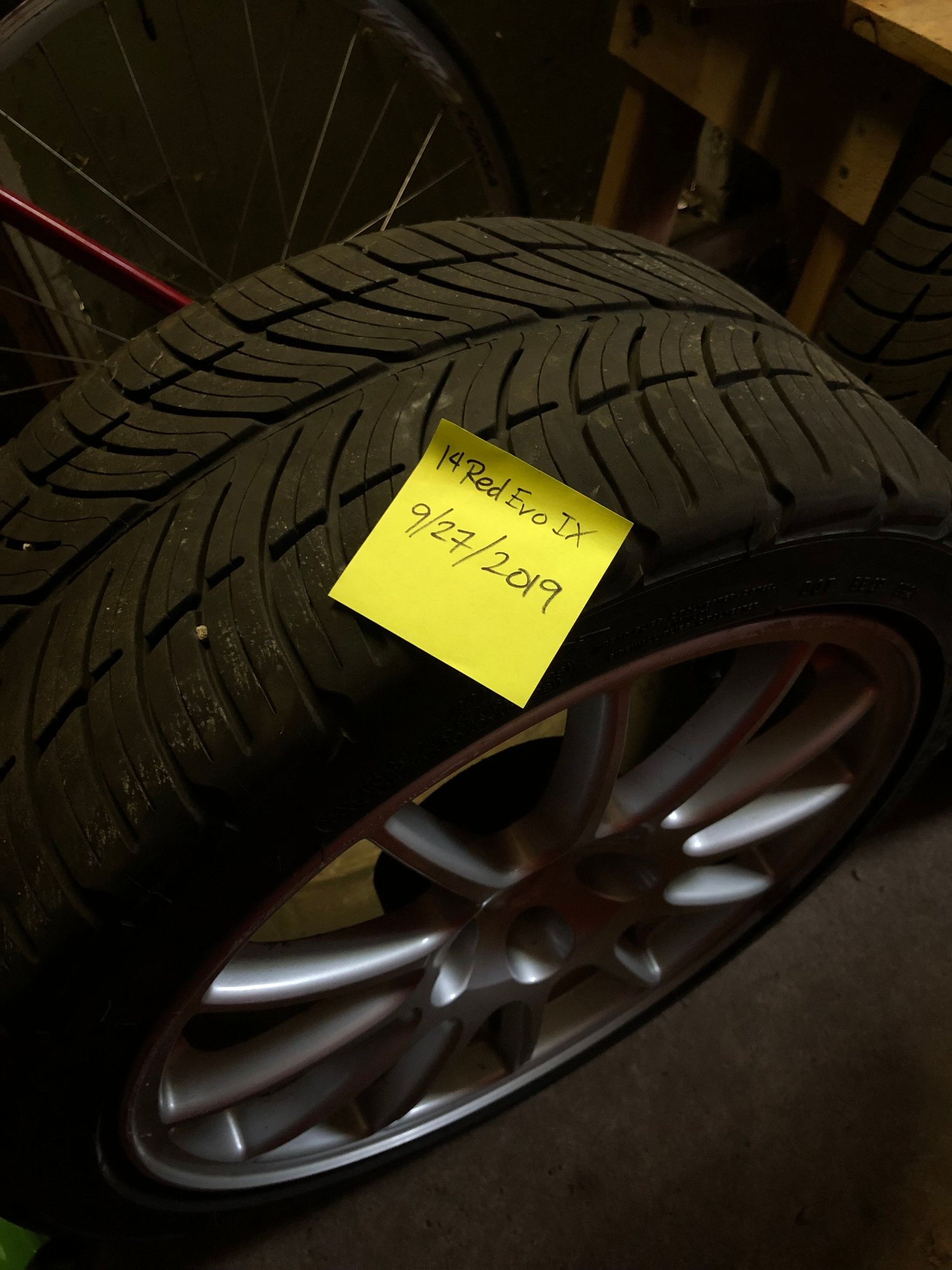 Wheels and Tires/Axles - (4)OEM EVOX GSR ENKEI WHEELS 12 SPOKE 18"x8.5" +38 OFFSET 5x114.3 LUG W/ BFG TIRES - Used - 2003 to 2015 Mitsubishi Lancer Evolution - Teaneck, NJ 07666, United States