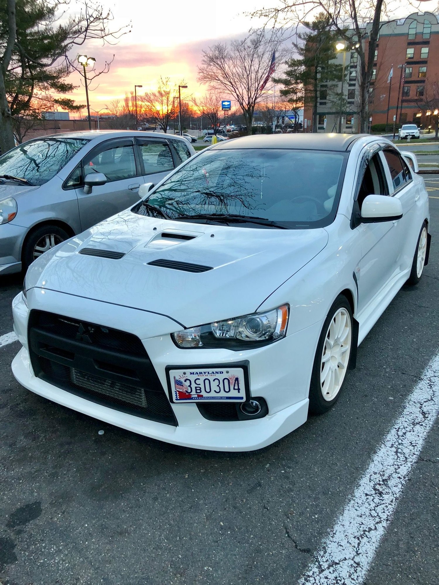 Wheels and Tires/Axles - Evo X Wheels Powdercoated White + Garageline Wheel Spacers - Used - Ashburn, VA 20147, United States