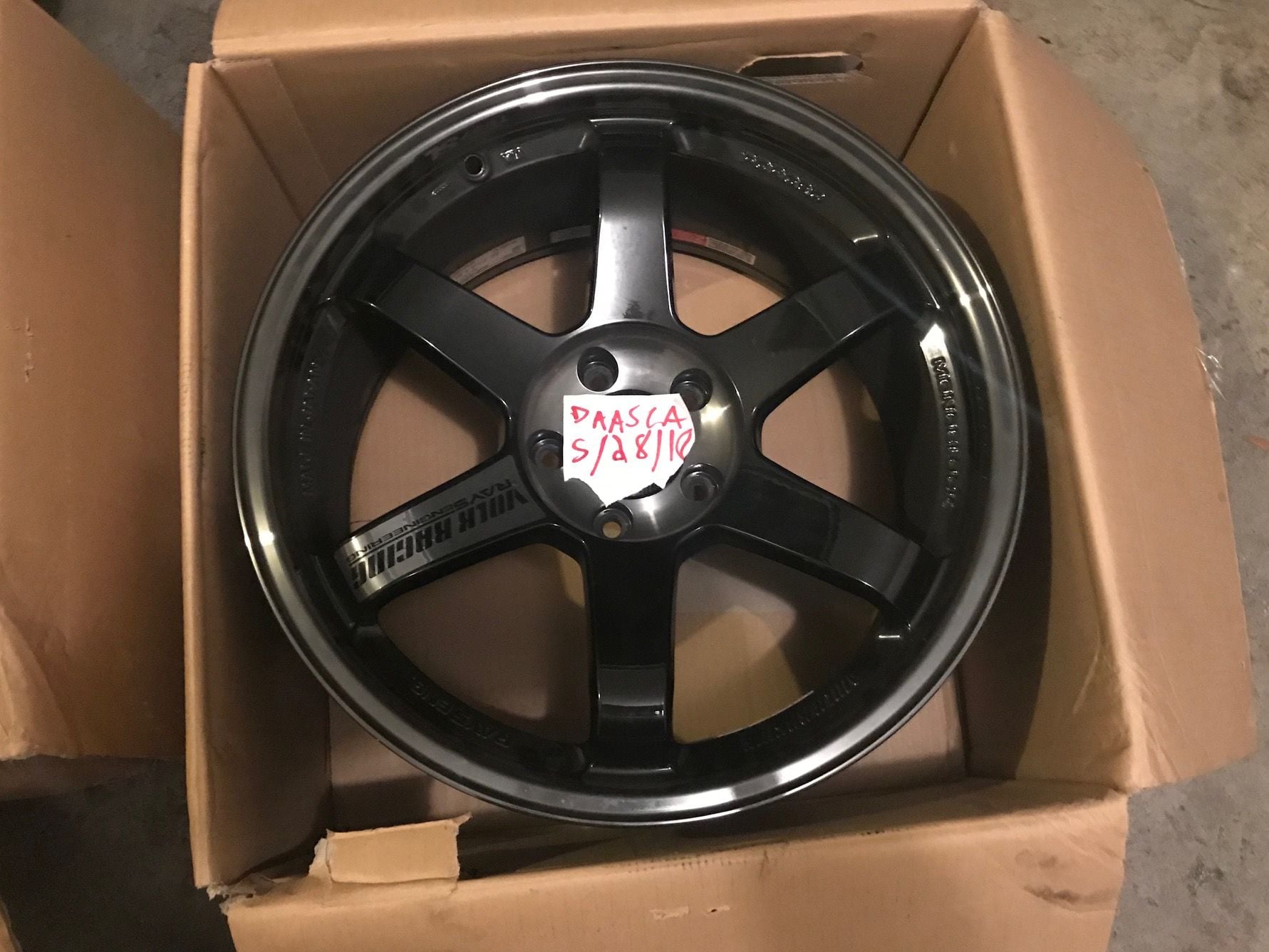 Wheels and Tires/Axles - Volk TE37SL Double Pressed Black, 18x9.5 +22, 500 miles - Used - 2008 to 2015 Mitsubishi Lancer Evolution - Pace, FL 32571, United States