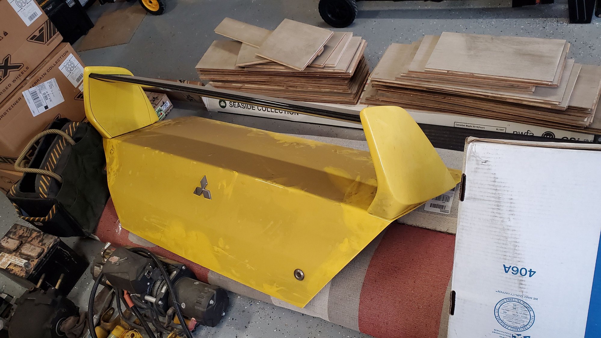 Exterior Body Parts - Fs yellow evo 9 trunk and wing - Used - El Monte, CA 91731, United States