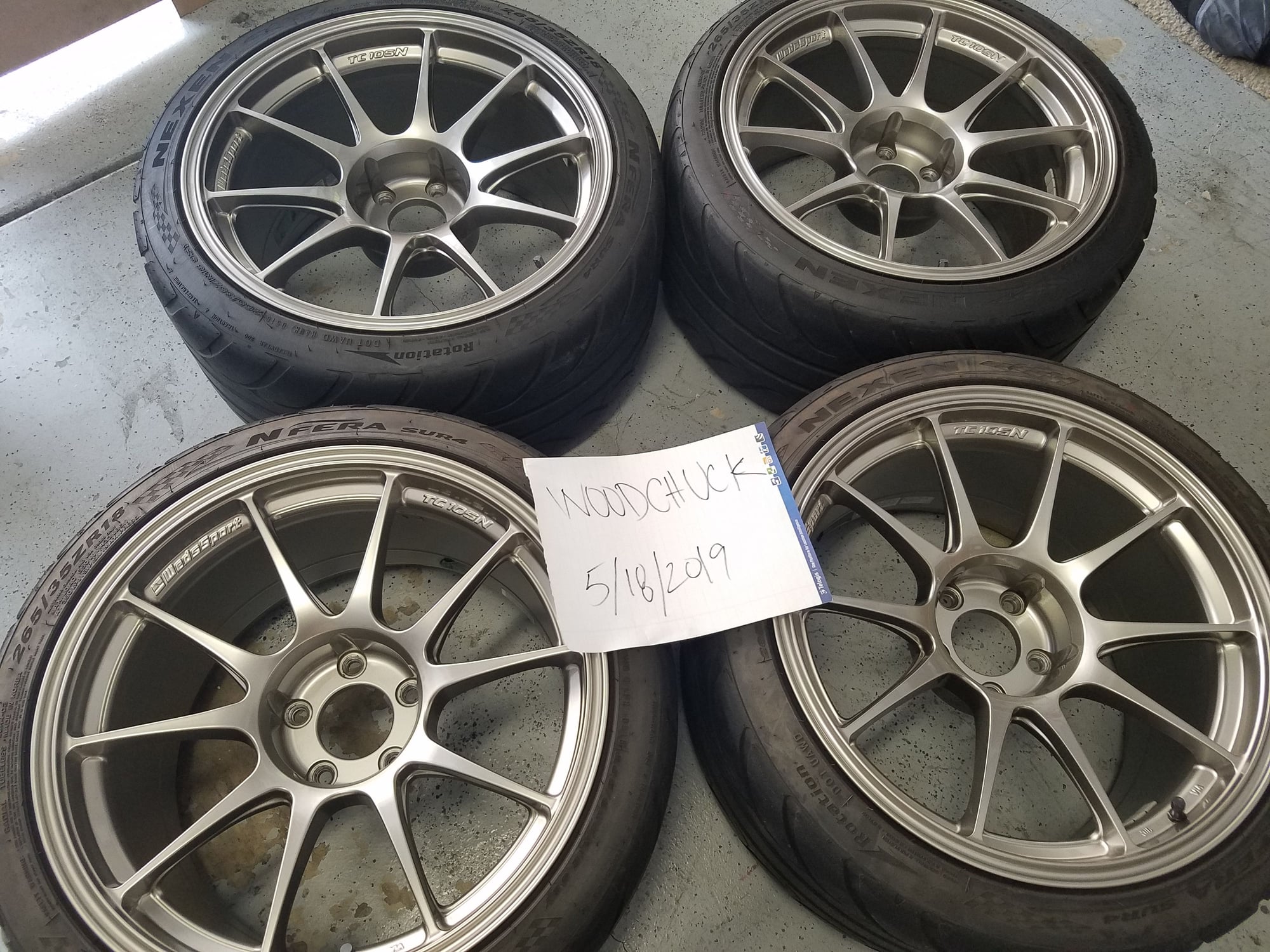 Wheels and Tires/Axles - WedsSports TC105N 18x10.5+12 with Tires - Used - Irvine, CA 92618, United States