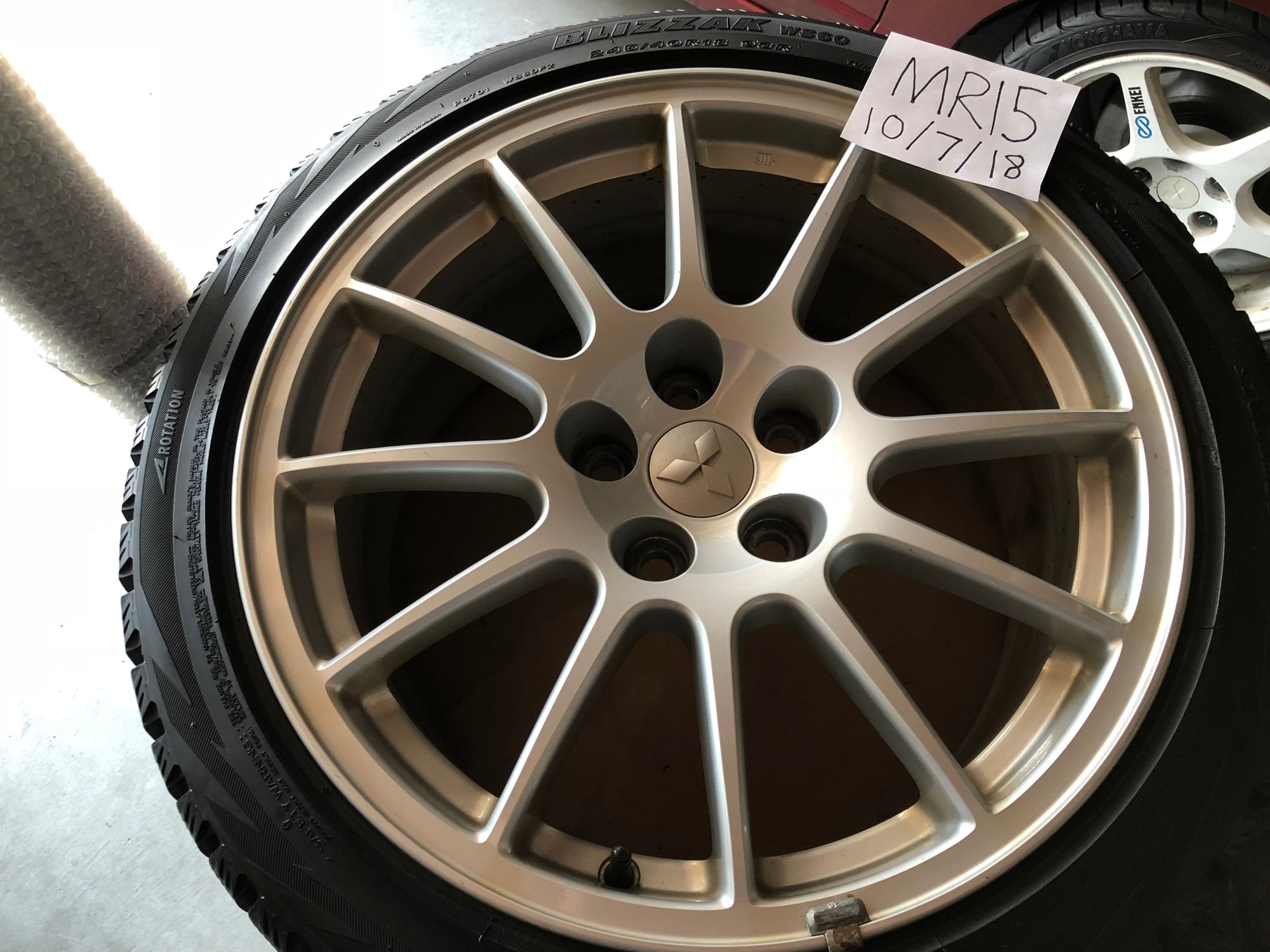 Wheels and Tires/Axles - EVO X GSR Rims W/ Blizzak W60 Winter Tires - Used - 2008 to 2015 Mitsubishi Lancer Evolution - Pittsburgh, PA 15201, United States