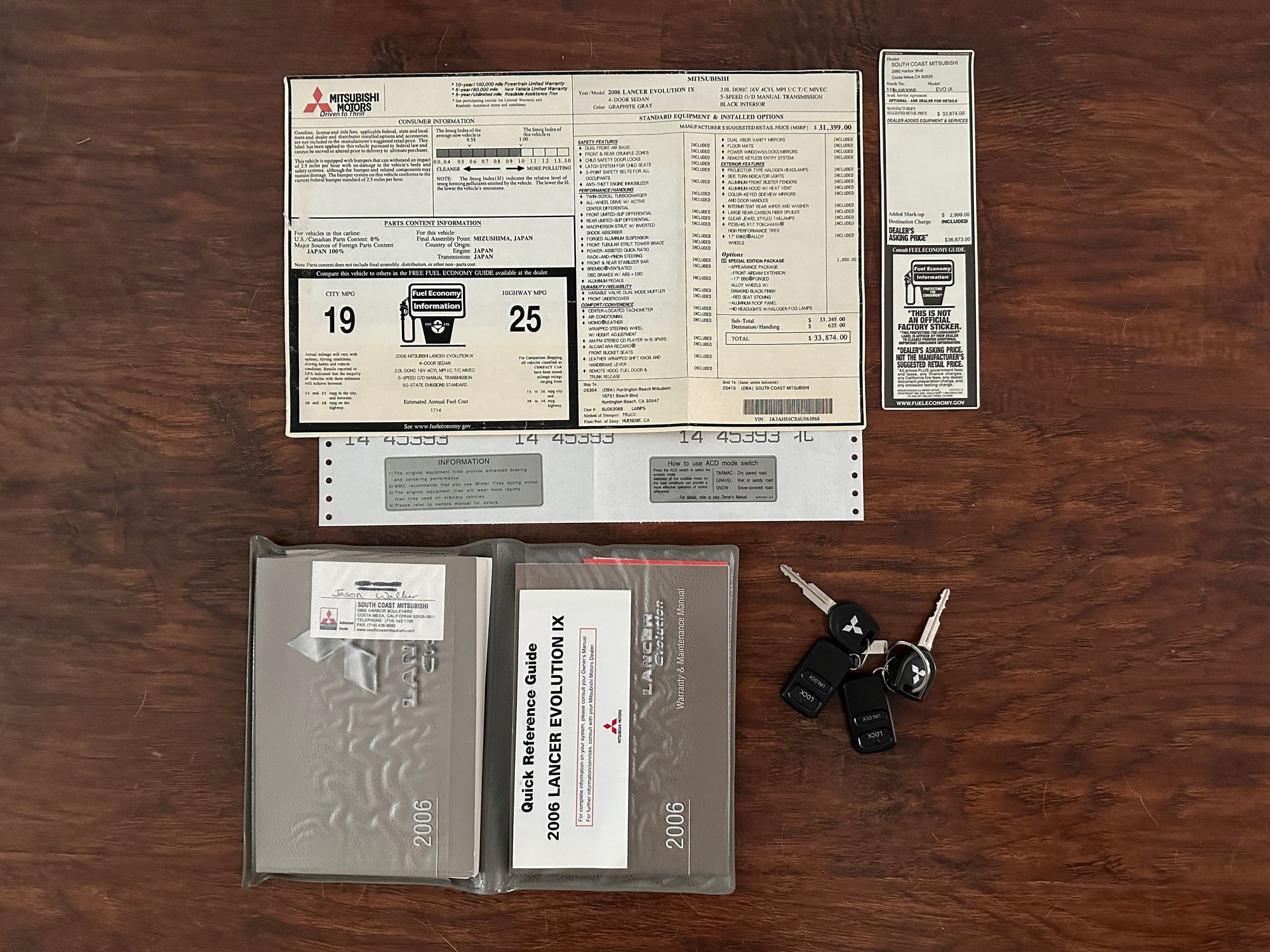 2006 Mitsubishi Lancer Evolution - Original Owner EVO 9 SE - Used - VIN JA3AH86CX6U063068 - 81,541 Miles - 4 cyl - 4WD - Manual - Sedan - Gray - Cerritos, CA 90703, United States