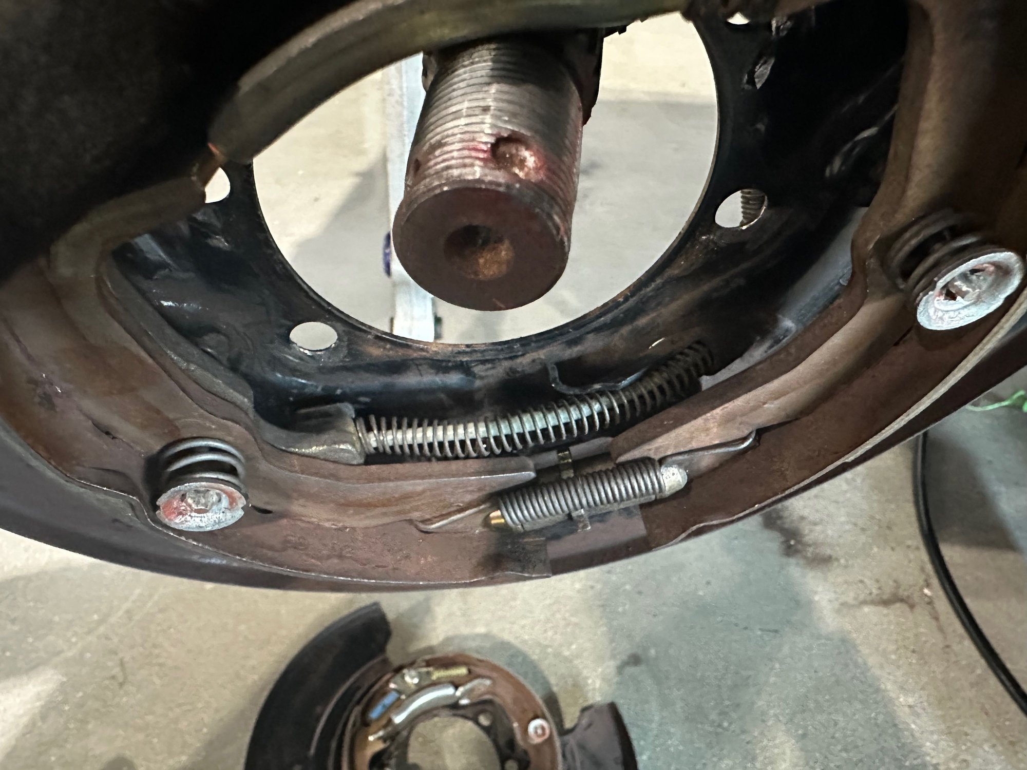 Parking brake cable installed