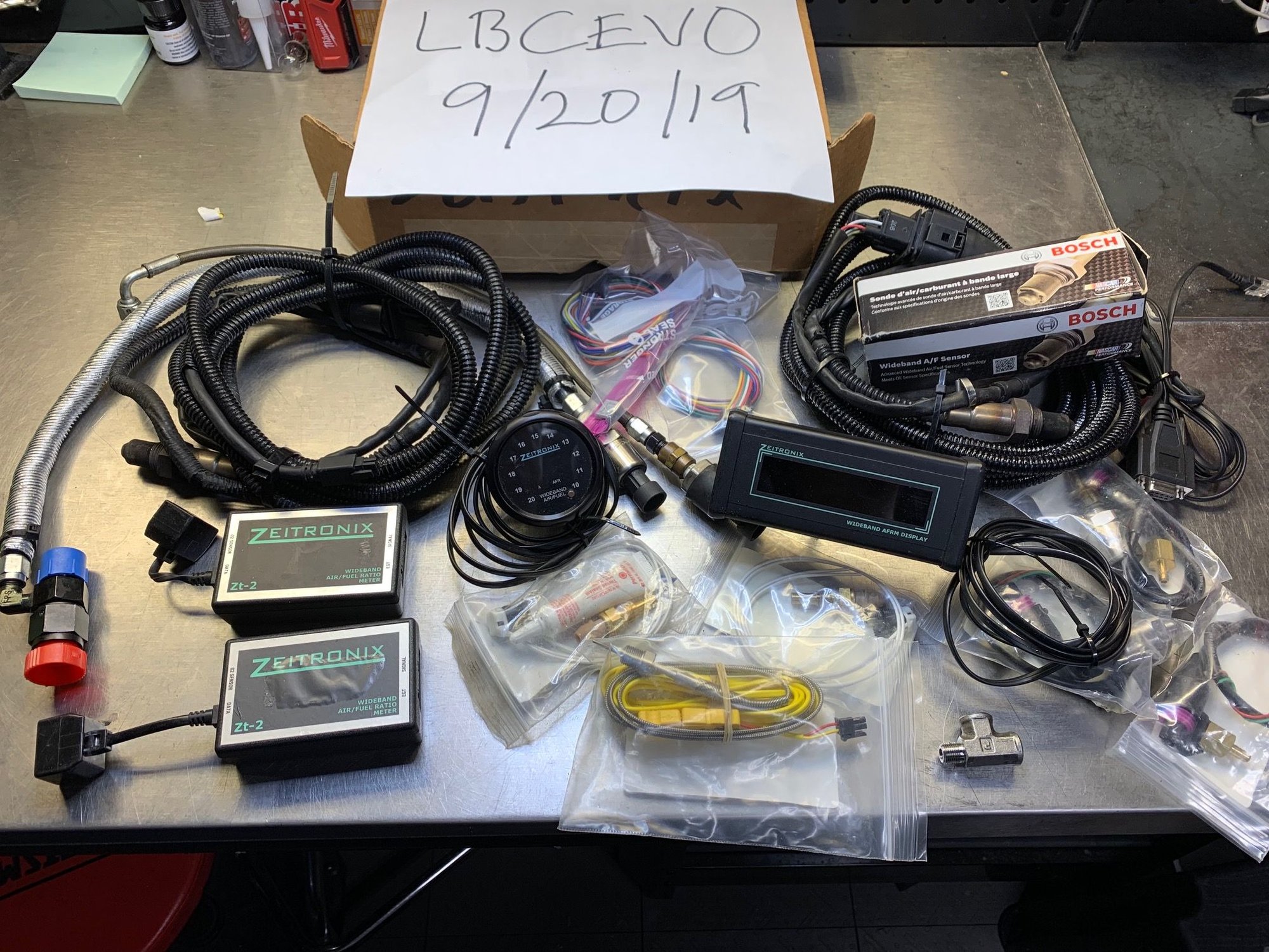 Engine - Electrical - Zeitronix ZT-2 Boost/O2 Gauge kits with many sensors and other accessories - Used - 2008 to 2015 Mitsubishi Lancer Evolution - Sherman Oaks, CA 91423, United States