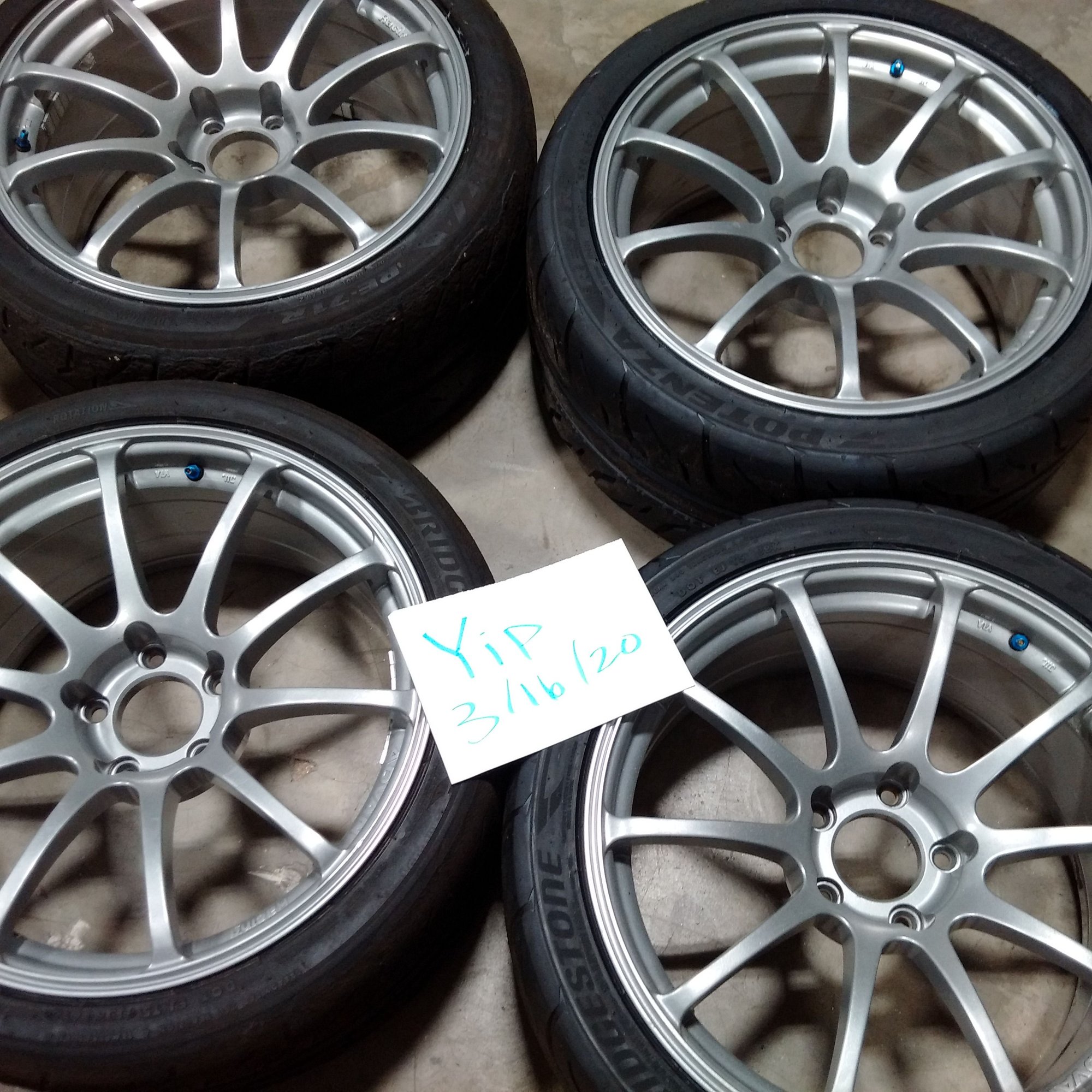 Wheels and Tires/Axles - FS: ADVAN RS 18x9 +29 with 255/35 RE71's - Used - 2003 to 2015 Mitsubishi Lancer Evolution - Torrance, CA 90505, United States