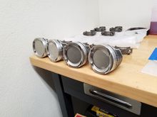 After cleaning the HELL out of the pistons.  I killed 12 dremel attachments.  Don't allow your engine to burn this much oil or you will be doing the same.