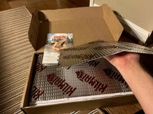 Kilmat Extra is 100mil, the thickest sound deadening I could find