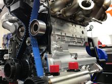 Full assembly on stand with dry sump