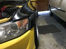 Wheels are 18x9.5 +27 + 10mm spacer, effective +17mm offset on 265/35/18.