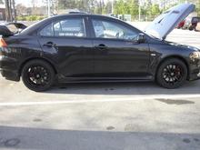 My EVO X with new ROTA Rims