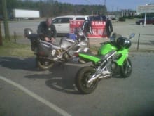 kevinblew rear tire on interstate in SC going about (The speed limit). Behind camera Im wondering how he didnt lay it (Ducati ST-2) down