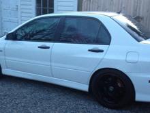 new wheels, tints.. coilovers goin on next week. new parts to b installed asap are: mishimoto radiator, GSC s2 cams, ams fuel rail, 340 fuel pump, 1000cc precision injectors, installed already are Slowboy fmic with upper n lower piping, MR emanifold, HIDs, 4" o2 housing to full  4" exhaust,GSC boost salonoid for tune by gear. All fluids done woth redline.  aem wideband n boost a pillar gauges. new reserculating BOV injen intake .. with good tune hoping for 370hp until i get a bigger turbo..!