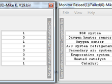 OBD inspection monitor settings