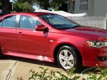 My 2013 Lancer awd. Peppy yes, but no evo :-(