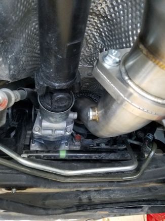 Downpipe installed