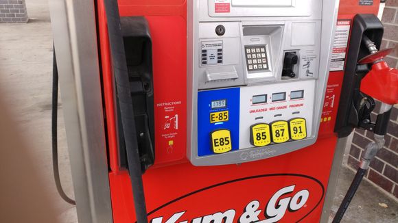 First fill up with the Flex Fuel kit installed