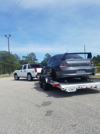 Loaded up ready for the 14 hour drive home