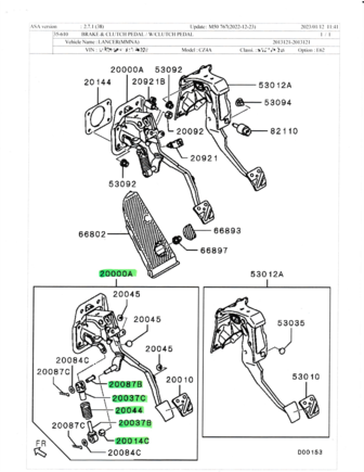 Location of the return rod and spring on Evo X's CPA