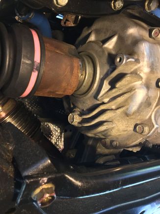 Transfer Case Fill Bolt on the Left of this Pic, Labeled Oil