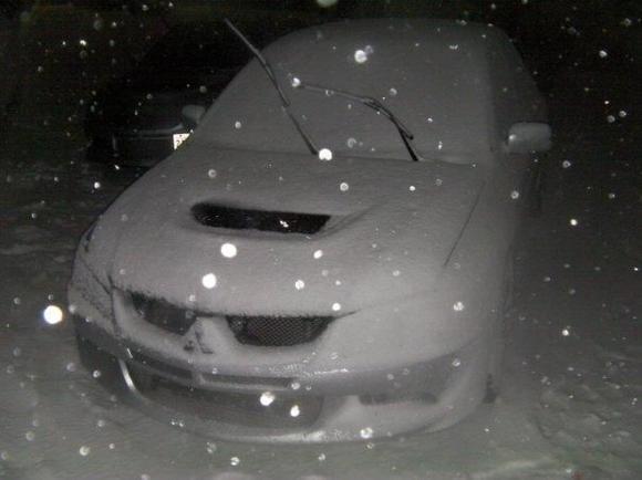 Monster all covered in snow