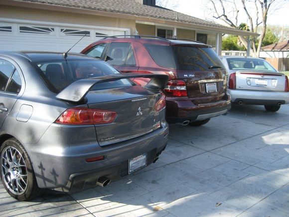 Sharing the driveway with parents' cars