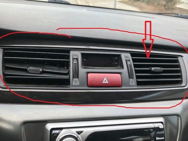 Interior/Upholstery - A/C center vent assembly for Evo8/9 CT9A - New or Used - 2003 to 2006 Mitsubishi Lancer Evolution - San Carlos, CA 94070, United States
