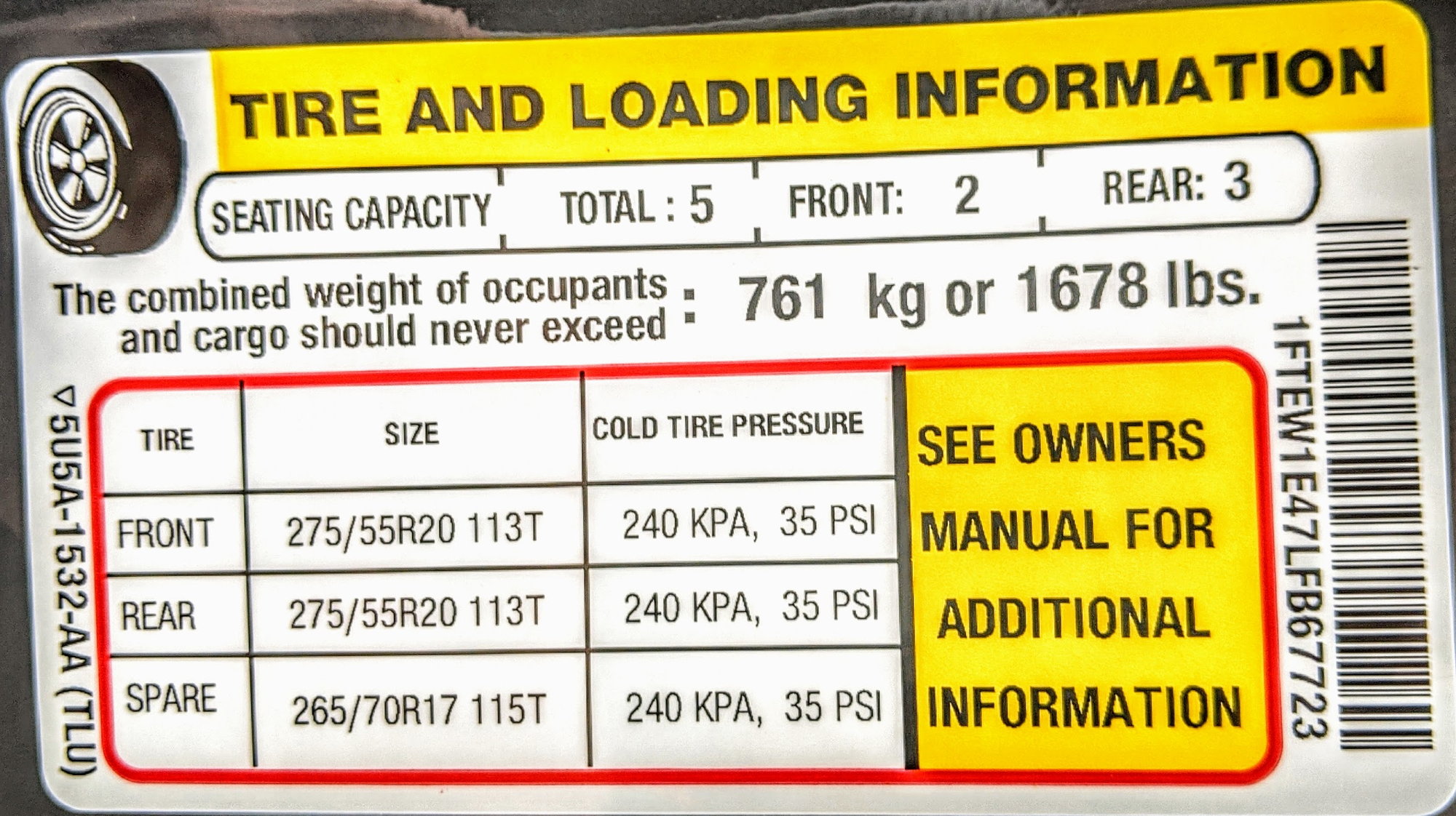 2015 F 150 Payload Capacity Chart