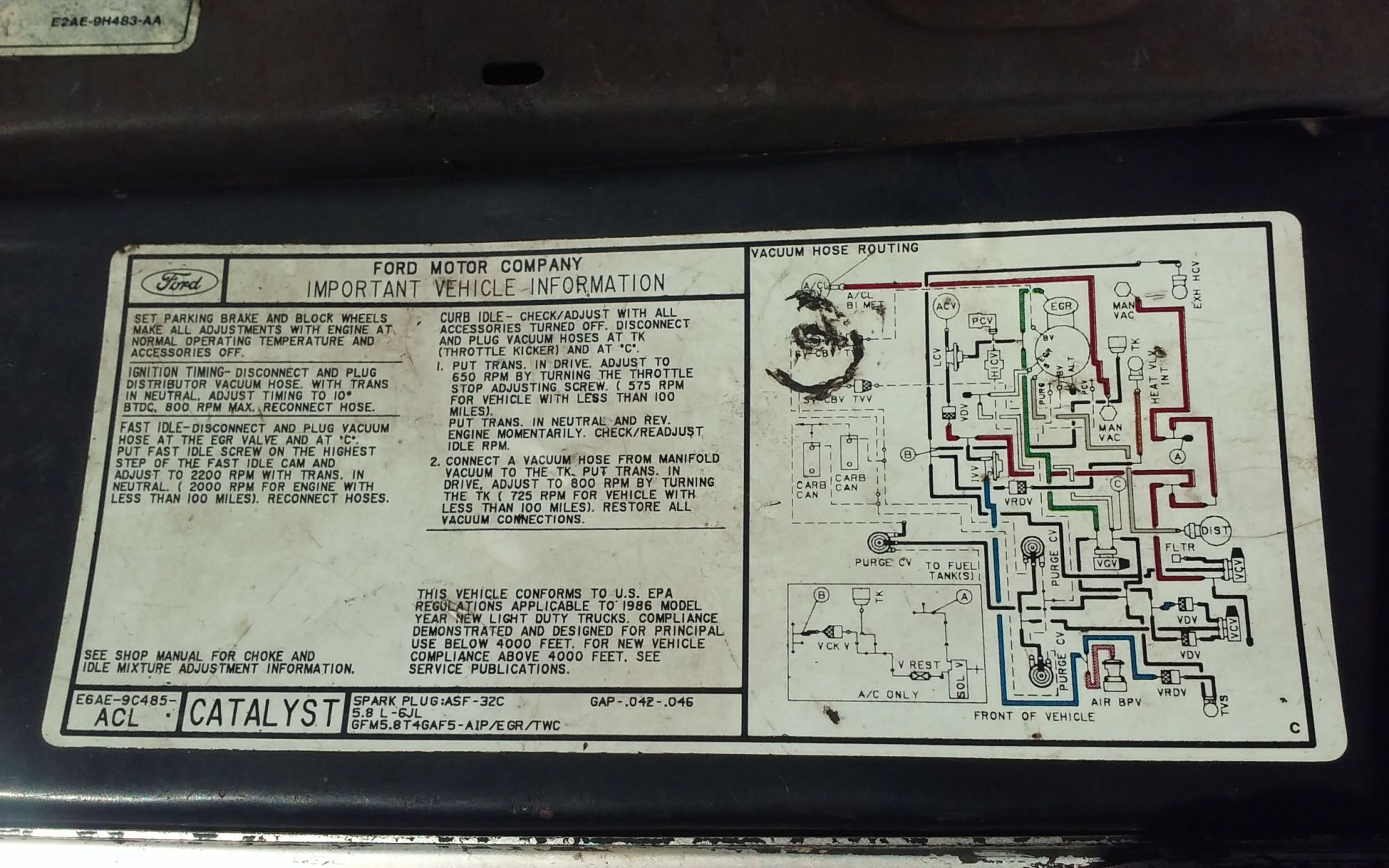Ford Vacuum Diagrams F 250 351