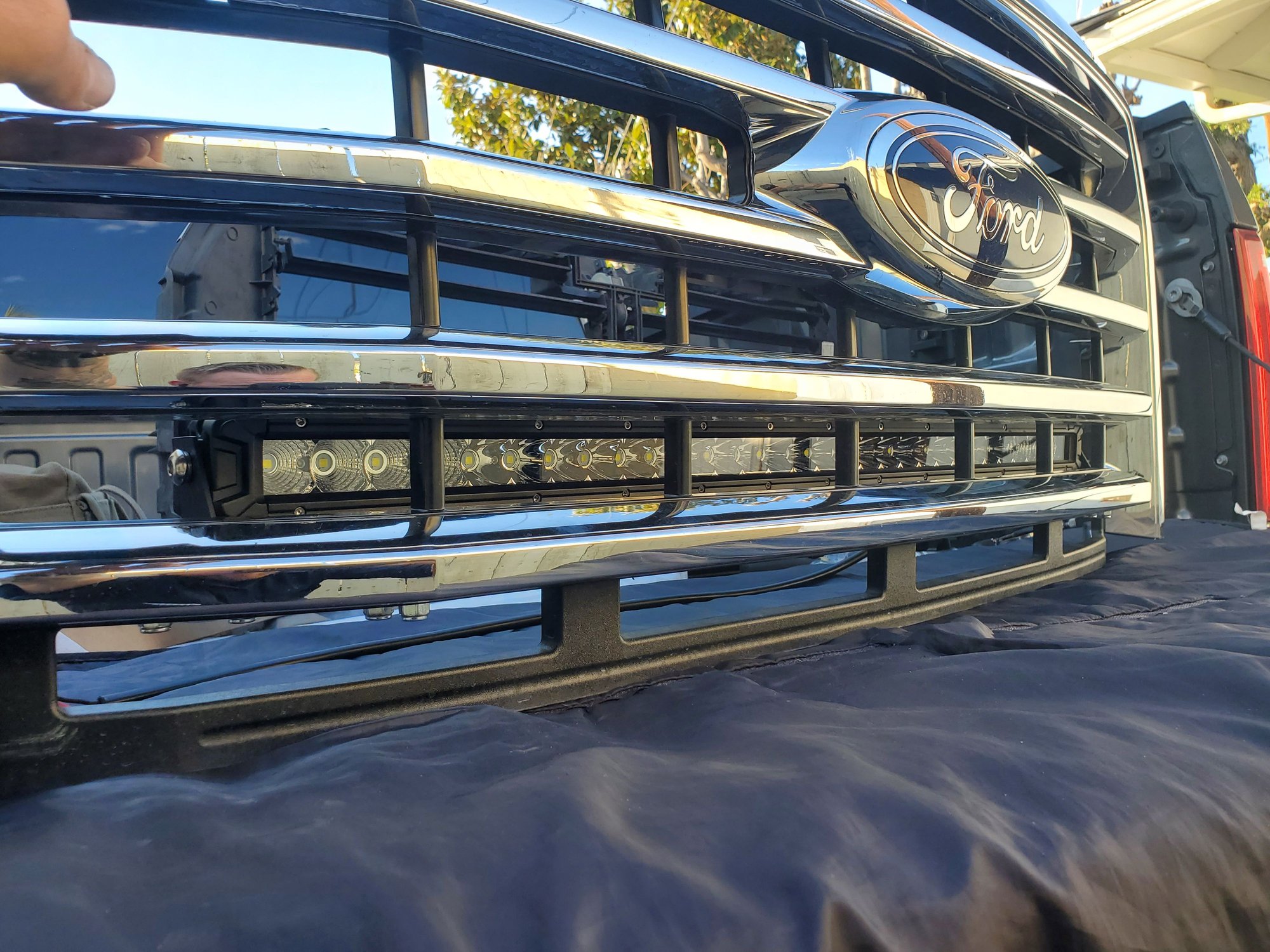 32" Led Light Bar Install Behind Grill Ford F150 Forum Community of Ford Truck Fans