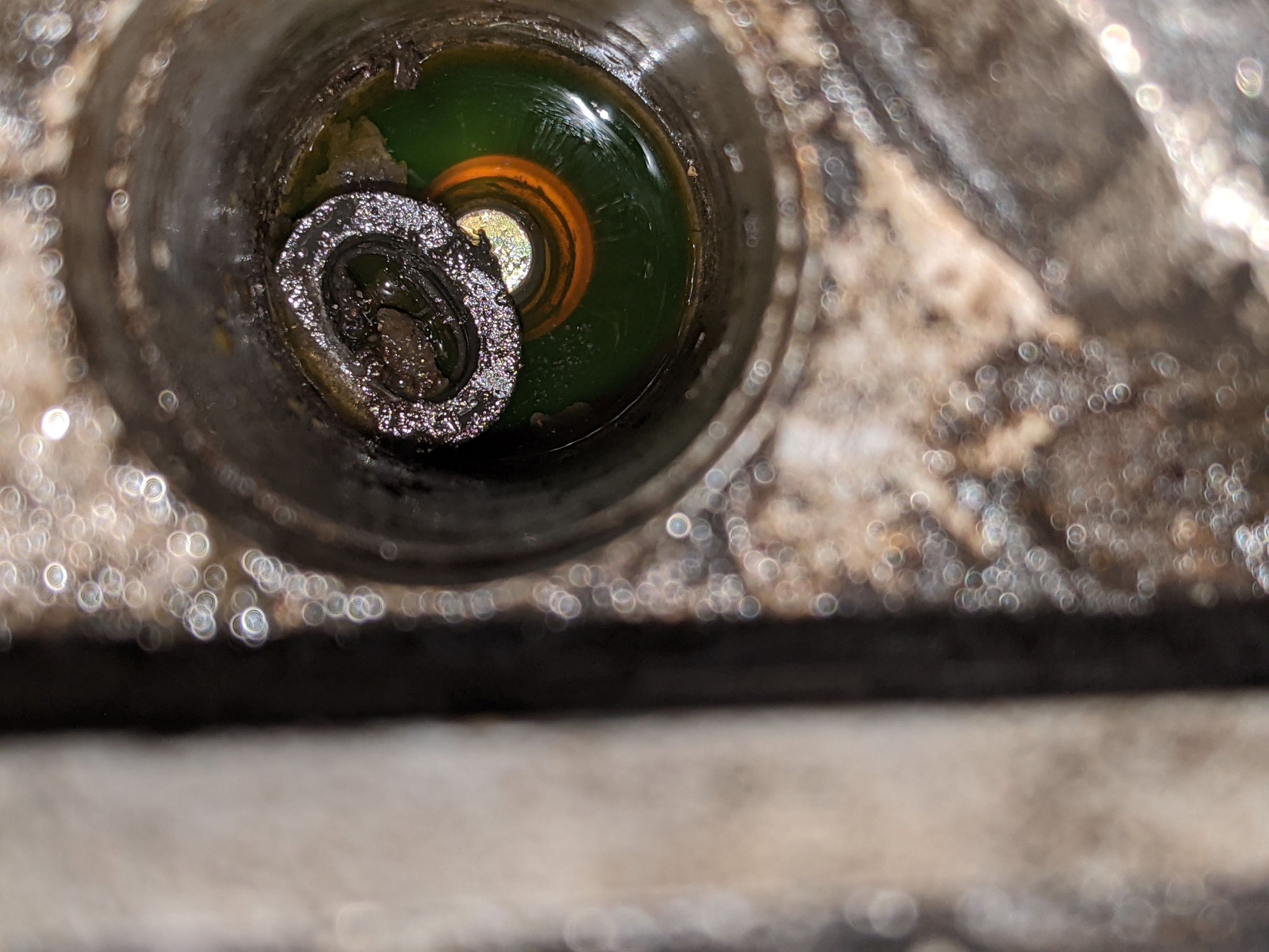 Something in the spark plug hole